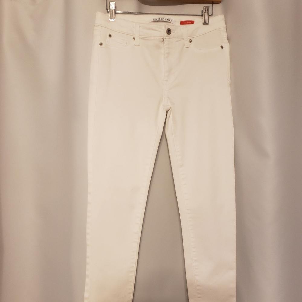 Celebrity Pink White Stretch Jeans - Size 5